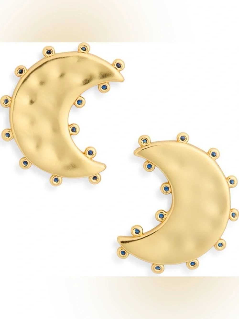 MADEWELL Celestial Crescent Moon Stud Earrings